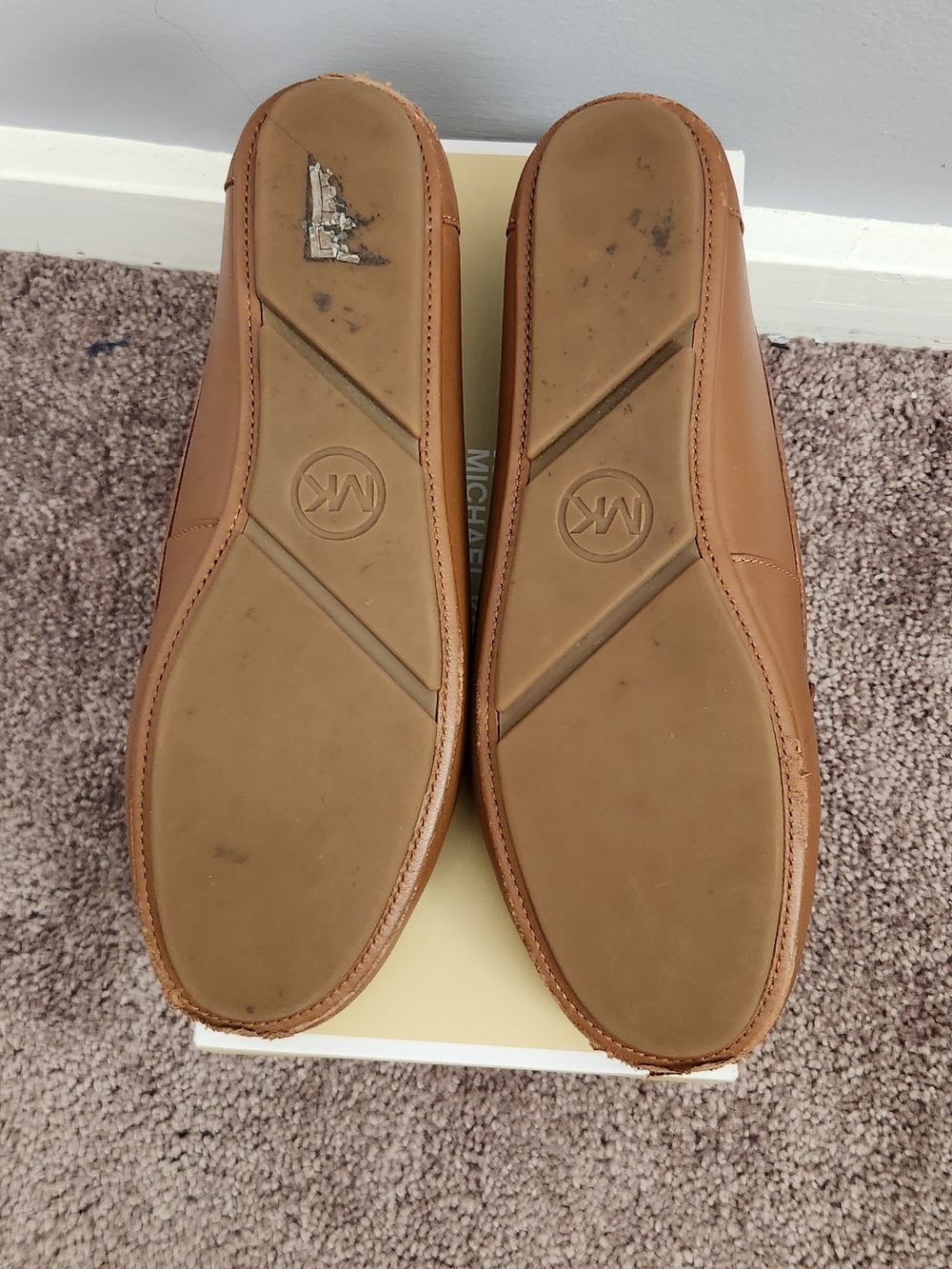 Michael Kors Tan Bow-Accent Leather Loafers - Picture 2 of 8